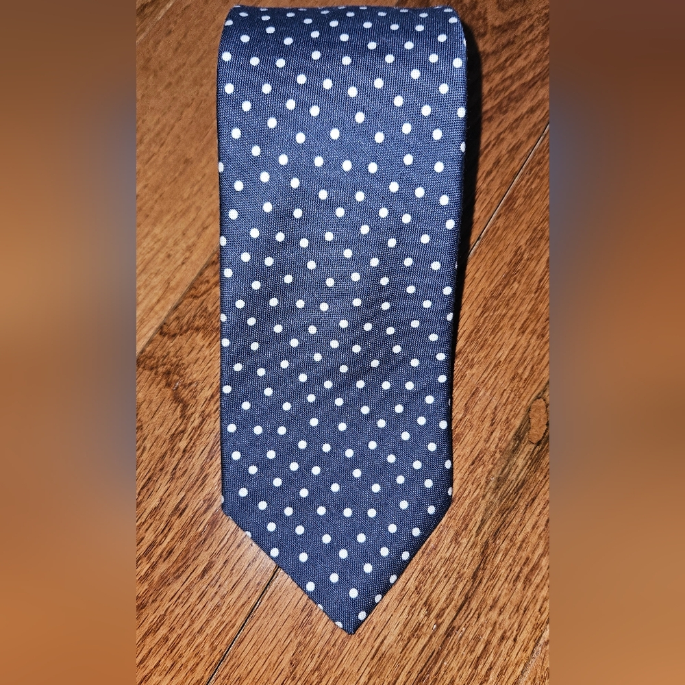 Ted Baker navy/white polka dot tie